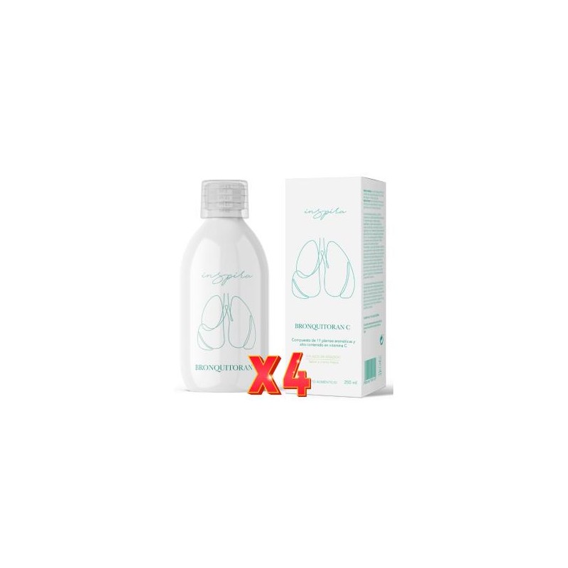 Pack de 4 unidades Bronquitoran C Jarabe 250 Ml Herbora Pack de 4 unidades Bronquitoran C Jarabe 250 Ml Herbora