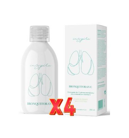 Pack de 4 unidades Bronquitoran C Jarabe 250 Ml Herbora