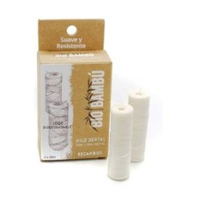 Recambio Hilo Dental Seda Natural 2Udsx30M. Biobambu