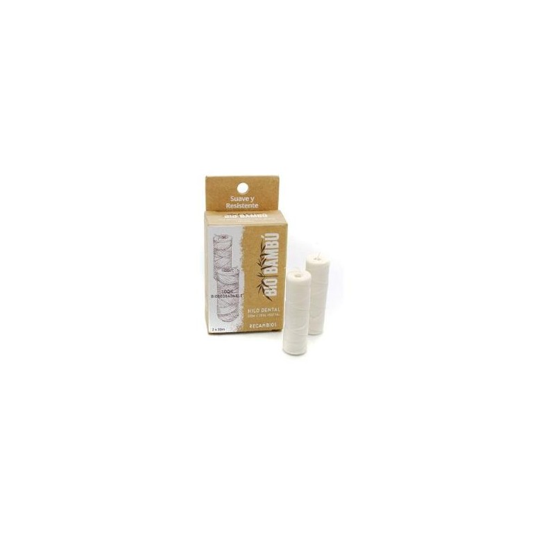 Recambio Hilo Dental Seda Natural 2Udsx30M. Biobambu