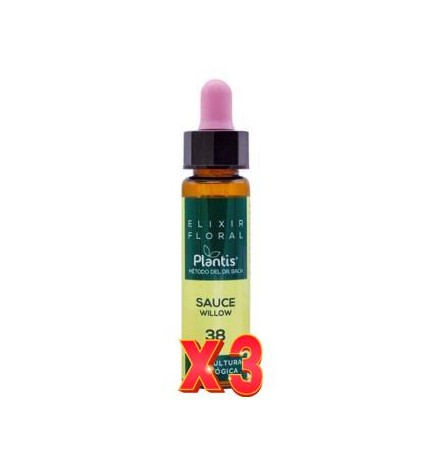 Pack de 3 unidades Willow Plantis Flores De Bach Nº 38 10 Ml Artesania