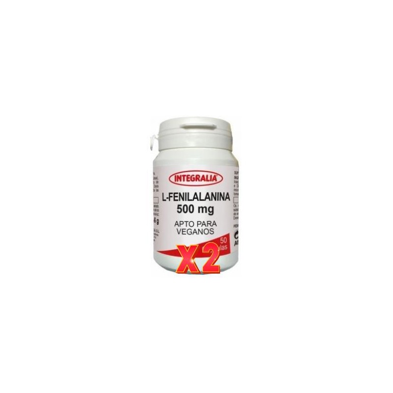 Pack de 2 unidades L-Fenilalanina 50 Capsulas Integralia Pack de 2 unidades L-Fenilalanina 50 Capsulas Integralia