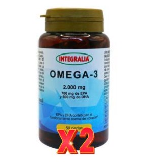 Pack de 2 unidades Omega 3 60 Perlas Integralia