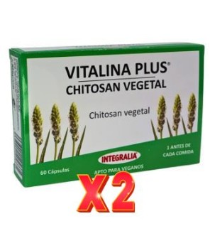Pack de 2 unidades Vitalina Plus Chitosan Vegetal 60 Capsulas Integralia