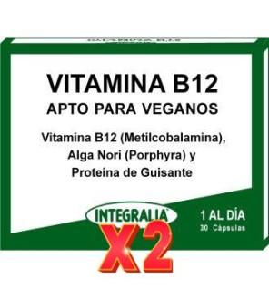 Pack de 2 unidades Vitamina B12 30 Capsulas Integralia