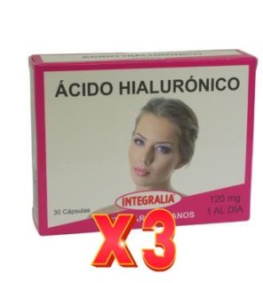 Pack de 3 unidades Acido Hialuronico 30 Capsulas Integralia