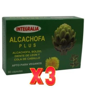 Pack de 3 unidades Alcachofa Plus 60 Capsulas Integralia