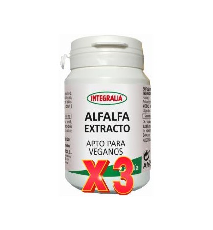 Pack de 3 unidades Alfalfa Extracto 60 Capsulas Integralia
