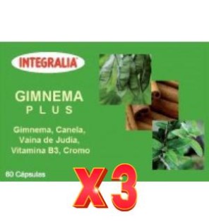 Pack de 3 unidades Gimnema Plus 60 Capsulas Integralia