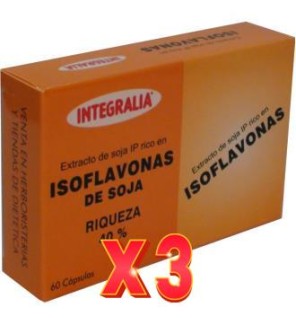 Pack de 3 unidades Isoflavonas 60 Capsulas Integralia