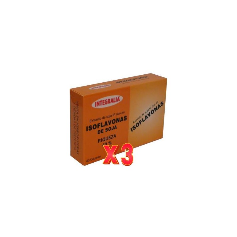 Pack de 3 unidades Isoflavonas 60 Capsulas Integralia Pack de 3 unidades Isoflavonas 60 Capsulas Integralia