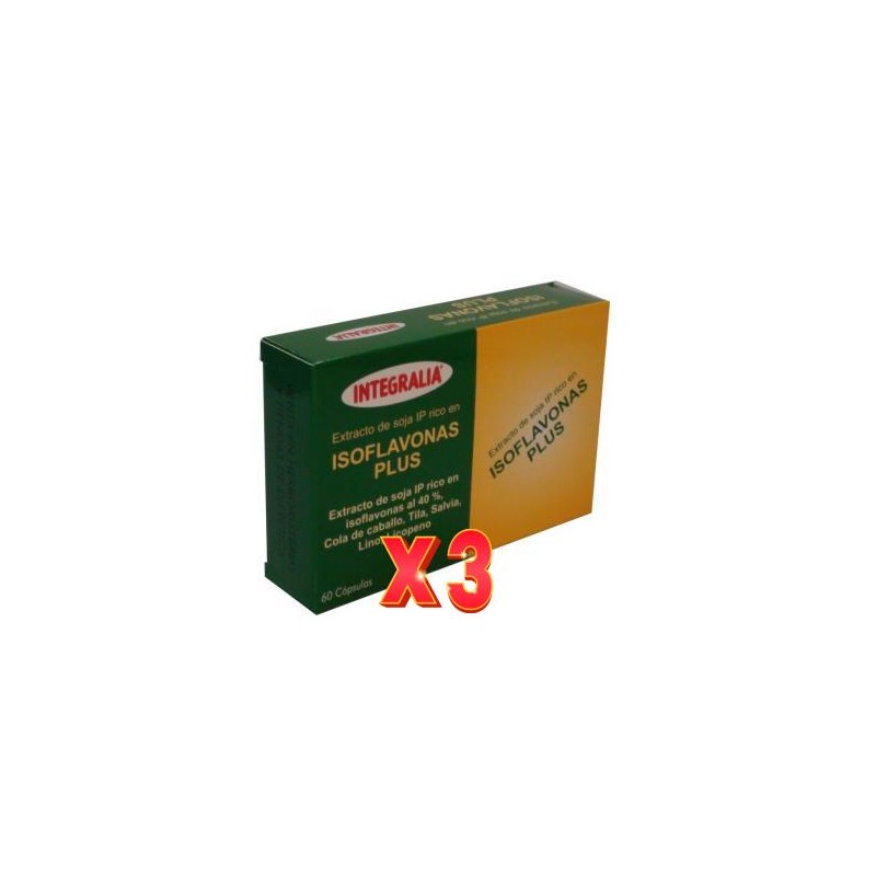 Pack de 3 unidades Isoflavonas Plus 60 Capsulas Integralia
