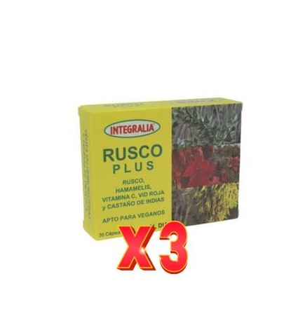 Pack de 3 unidades Rusco Plus 30 Capsulas Integralia