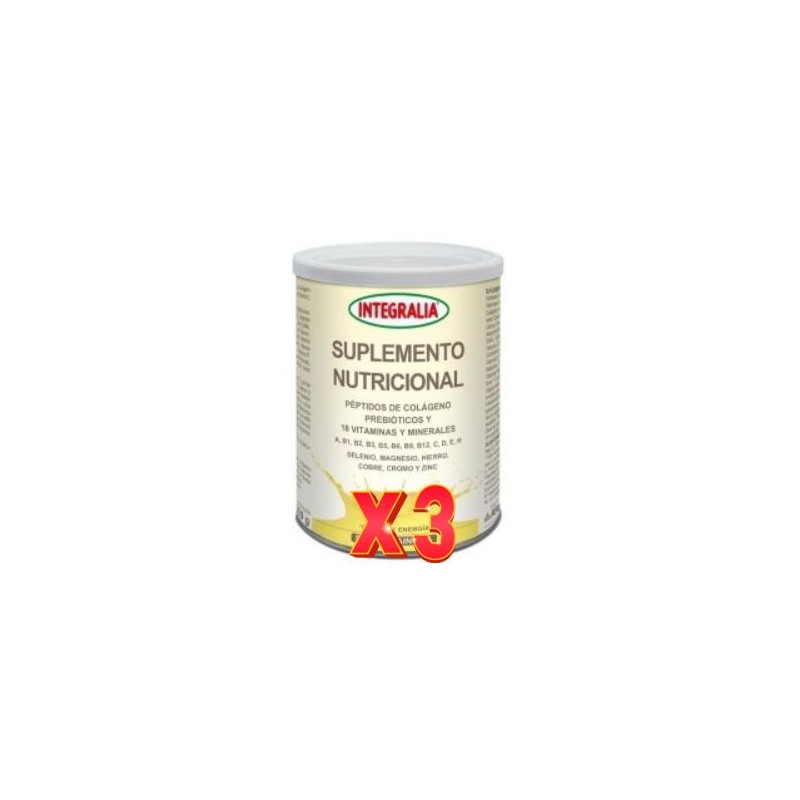 Pack de 3 unidades Suplemento Nutricional Vainilla 300Gr. Integralia