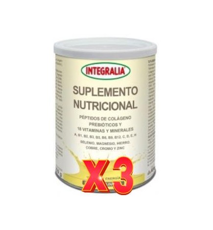 Pack de 3 unidades Suplemento Nutricional Vainilla 300Gr. Integralia