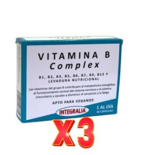 Pack de 3 unidades Vitamina B Complex 30 Capsulas Integralia