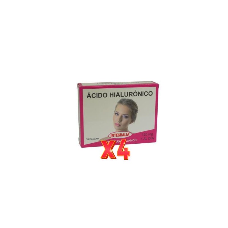 Pack de 4 unidades Acido Hialuronico 30 Capsulas Integralia
