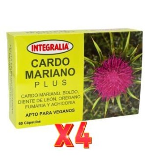 Pack de 4 unidades Cardo Mariano Plus 60 Capsulas Integralia