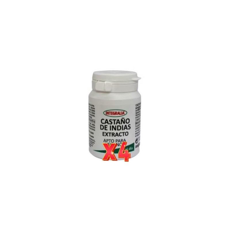 Pack de 4 unidades Castaño De Indias Extracto 60Capsulas Vegetales Integralia Pack de 4 unidades Castaño De Indias Extracto 60Capsulas Vegetales Integralia