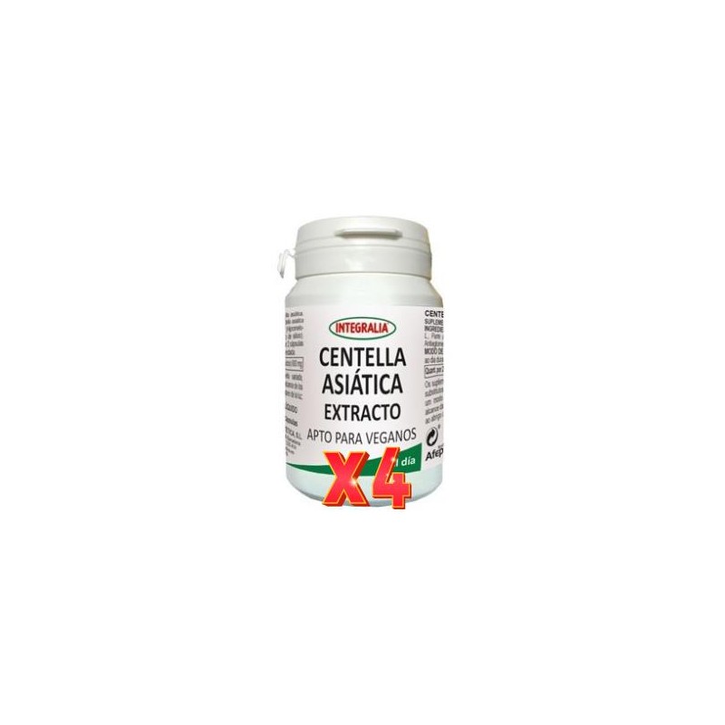 Pack de 4 unidades Centella Asiatica Extracto 60Capsulas Vegetales Integralia Pack de 4 unidades Centella Asiatica Extracto 60Capsulas Vegetales Integralia