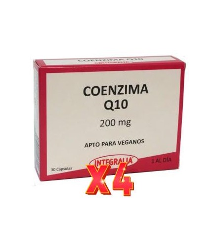 Pack de 4 unidades Coenzima Q10 200Mg 30 Capsulas Integralia