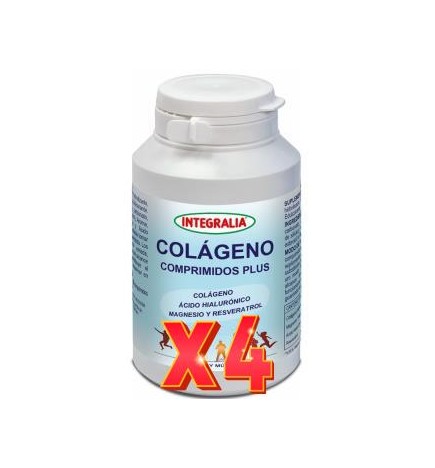 Pack de 4 unidades Colageno Comprimidos Plus 120Comp. Integralia