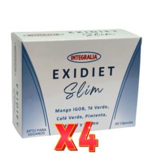 Pack de 4 unidades Exidiet Slim 60 Capsulas Integralia