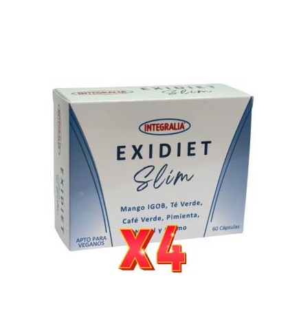 Pack de 4 unidades Exidiet Slim 60 Capsulas Integralia
