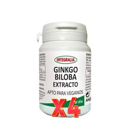 Pack de 4 unidades Ginkgo Biloba Extracto 60Capsulas Vegetales Integralia