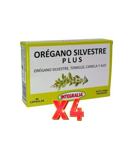 Pack de 4 unidades Oregano Silvestre Plus 60 Capsulas Integralia