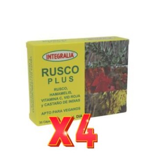 Pack de 4 unidades Rusco Plus 30 Capsulas Integralia
