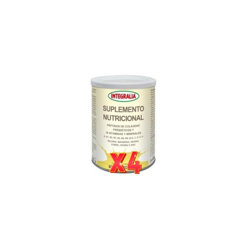 Pack de 4 unidades Suplemento Nutricional Vainilla 300Gr. Integralia Pack de 4 unidades Suplemento Nutricional Vainilla 300Gr. Integralia