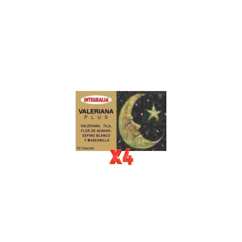 Pack de 4 unidades Valeriana Plus 60 Capsulas Integralia Pack de 4 unidades Valeriana Plus 60 Capsulas Integralia