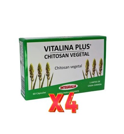 Pack de 4 unidades Vitalina Plus Chitosan Vegetal 60 Capsulas Integralia