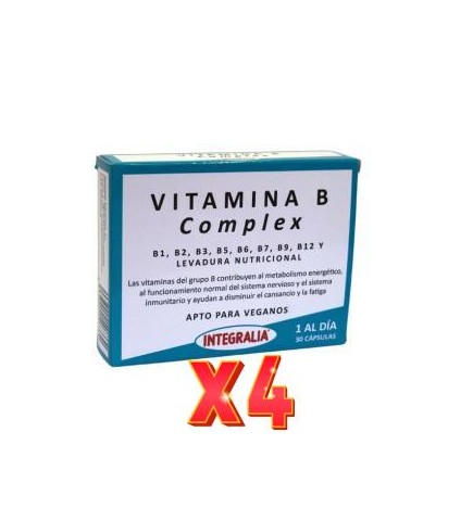Pack de 4 unidades Vitamina B Complex 30 Capsulas Integralia