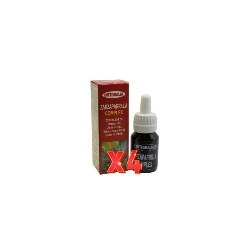 Pack de 4 unidades Zarzaparrilla Complex Extracto 50 Ml Integralia Pack de 4 unidades Zarzaparrilla Complex Extracto 50 Ml Integralia
