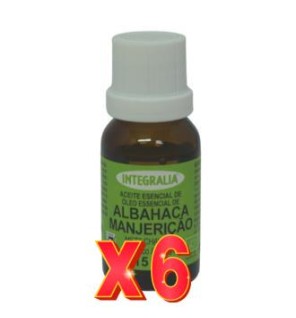 Pack 6 unidades Albahaca Aceite Esencial Eco 15 Ml Integralia