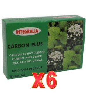 Pack 6 unidades Carbon Plus 60 Capsulas Integralia