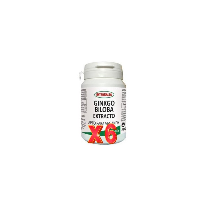 Pack 6 unidades Ginkgo Biloba Extracto 60Capsulas Vegetales Integralia