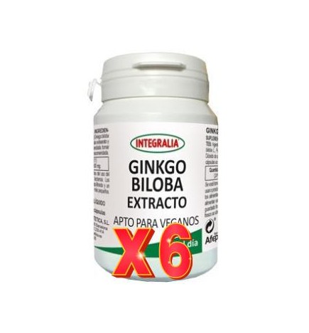 Pack 6 unidades Ginkgo Biloba Extracto 60Capsulas Vegetales Integralia