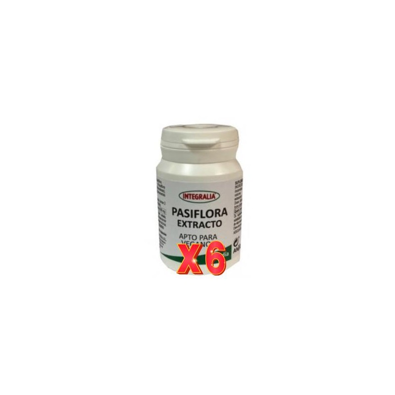 Pack 6 unidades Pasiflora Extracto 60Capsulas Vegetales Integralia Pack 6 unidades Pasiflora Extracto 60Capsulas Vegetales Integralia