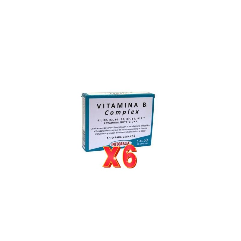 Pack 6 unidades Vitamina B Complex 30 Capsulas Integralia Pack 6 unidades Vitamina B Complex 30 Capsulas Integralia
