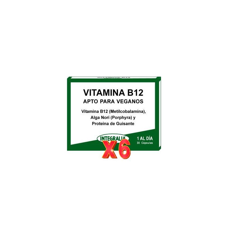 Pack 6 unidades Vitamina B12 30 Capsulas Integralia