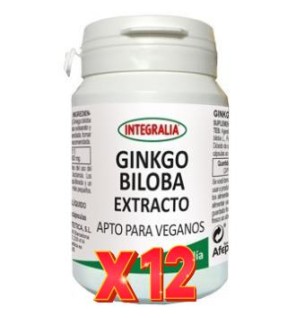 Pack 12 unidades Ginkgo Biloba Extracto 60Capsulas Vegetales Integralia