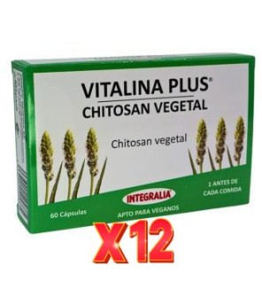 Pack 12 unidades Vitalina Plus Chitosan Vegetal 60 Capsulas Integralia