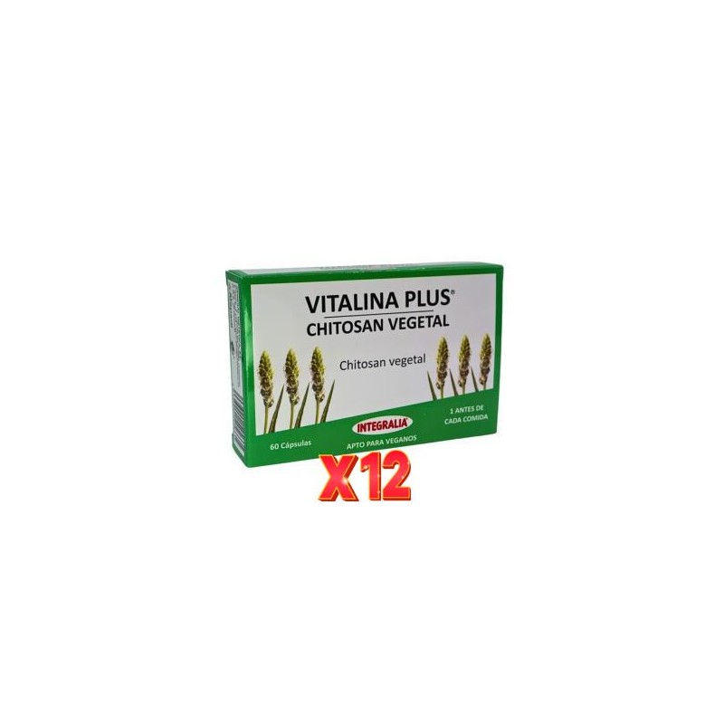 Pack 12 unidades Vitalina Plus Chitosan Vegetal 60 Capsulas Integralia