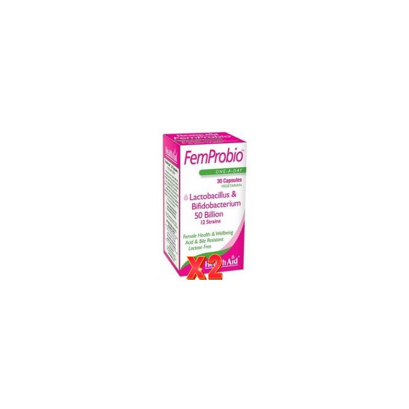 Pack de 2 unidades Femprobio 30 Capsulas vegetales De Health Aid Pack de 2 unidades Femprobio 30 Capsulas vegetales De Health Aid