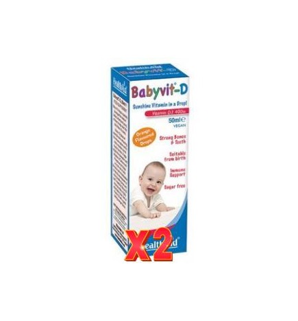 Pack de 2 unidades Babyvit-D Gotas 50 Ml De Health Aid