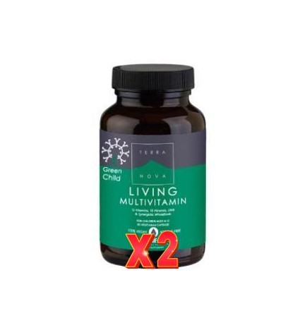 Pack de 2 unidades Multivitamínico Vivo Infantil 100 Capsulas vegetales De Terranova