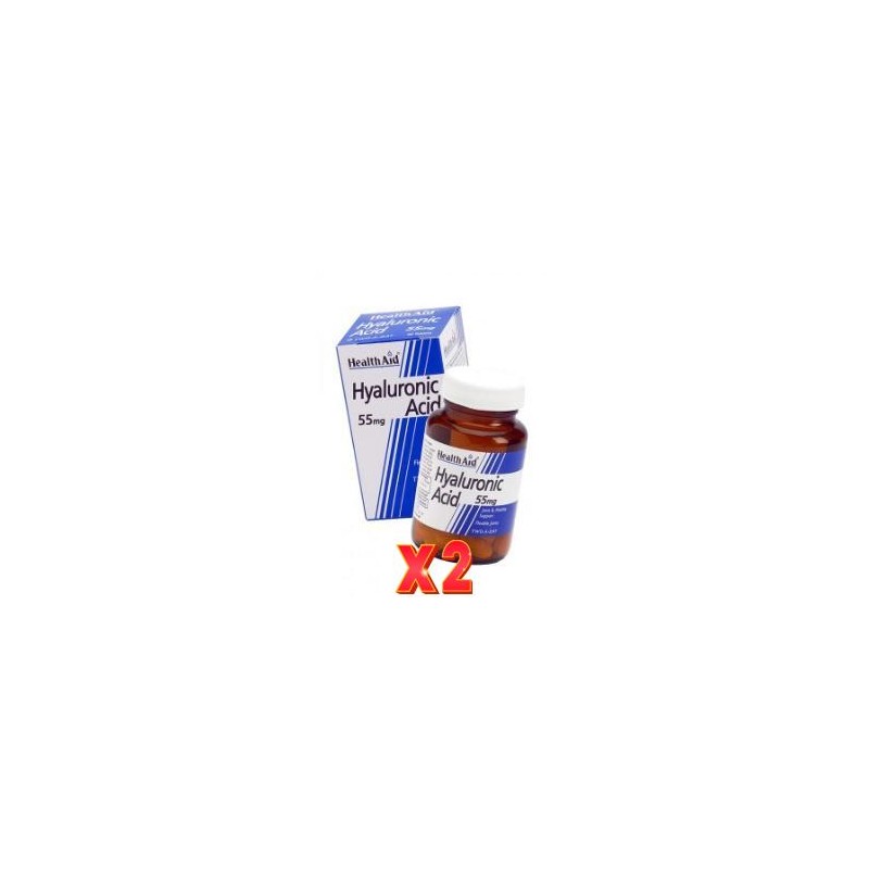 Pack de 2 unidades Ácido Hialurónico 55 Mg 30 Comprimidos De Health Aid Pack de 2 unidades Ácido Hialurónico 55 Mg 30 Comprimidos De Health Aid